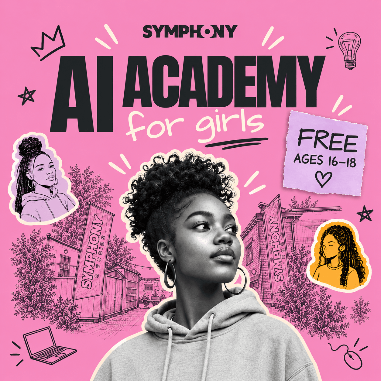 Symphony AI Academy for girls — free for ages 16–18