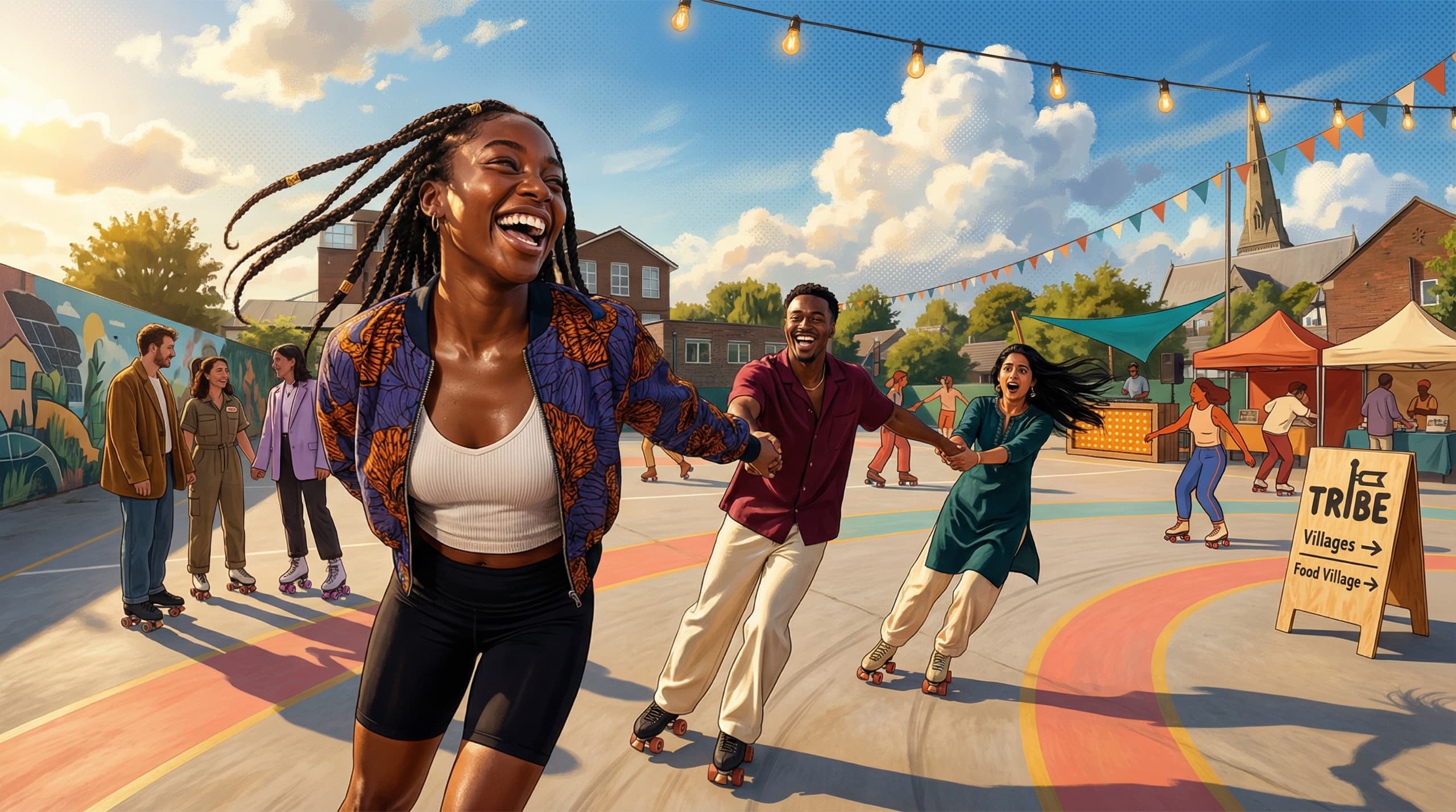 Advocacy · Communities · Tribe — TRIBE - Festival Dancing Illustration